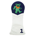 Grateful Dead Dancing Bear Driver Headcover - Navy with White Leather by Smathers & Branson