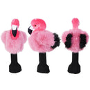 Pink Flamingo Driver Headcover with Long Neck Sock