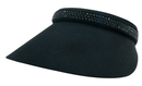 Dolly Mama: Ladies Audrey Clip-On Crystal Visor Hats