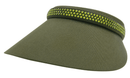 Dolly Mama: Ladies Audrey Clip-On Crystal Visor Hats