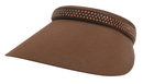 Dolly Mama: Ladies Audrey Clip-On Crystal Visor Hats