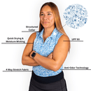 2Putt Golf - Blue Paisley Women's Polo (Sleeveless)