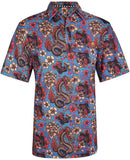 Tattoo Golf: Men's Dragon vs Koi Cool-Stretch Golf Shirt - Multicolor Clothing
