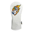 Sunfish: Hand Embroidered Driver Headcover - Dice With Flames