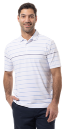 SanSoleil: Men's UPF 50 SolTek Ice Button Print Polo - 900840 Clothing