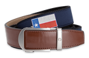 Nexbelt: Men's Golf Ribbon Belt - Hampton Texas Flag