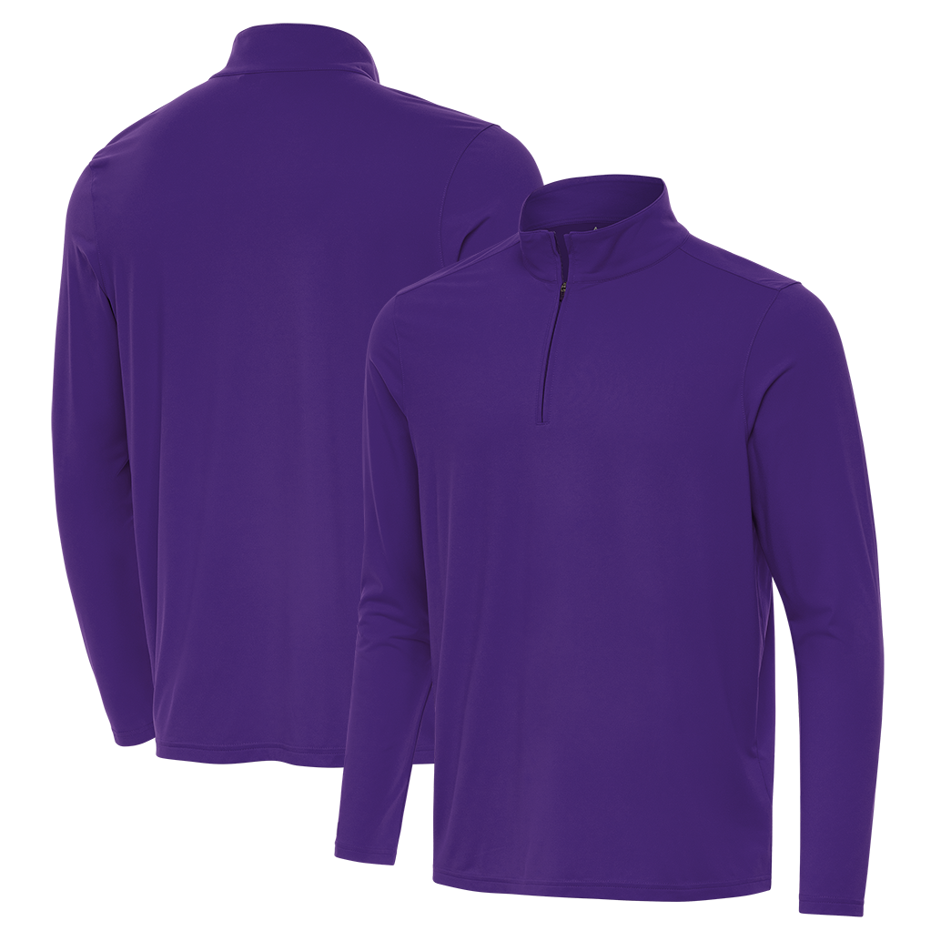 Men's Dark Purple Essentials Intent 1/4 Zip Pullover 105640 by Antigua