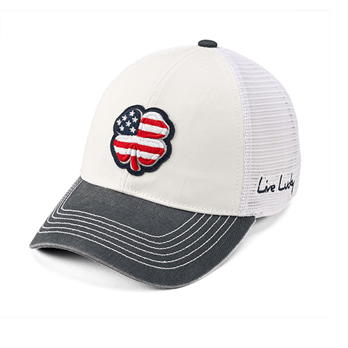 (取寄) ブラッククローバー USA 2T ビンテージ アジャスタブル ハット Black Clover Usa 2t Vintage Adjustable Hat Navy/Red Hat/3d Usa Flag Clover USA 2 T Vintage 3 Adjustable Hat by Black Clover