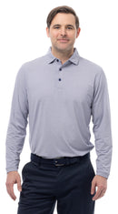 SanSoleil: Men's UPF 50 SolMelanage Ice Mini Stripe Polo - 900841MM