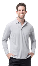 SanSoleil: Men's UPF 50 SolMelanage Ice Mini Stripe Polo - 900841MM