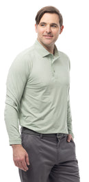 SanSoleil: Men's UPF 50 SolMelanage Ice Mini Stripe Polo - 900841MM