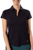 Golftini: Women's Short Sleeve Zip Stretch Polo