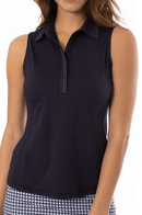 Golftini: Women's Sleeveless Fabulous Polo - Navy Clothing