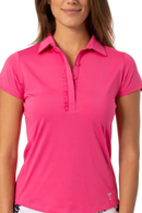 Golftini: Women's Short Sleeve Ruffle Tech Polo