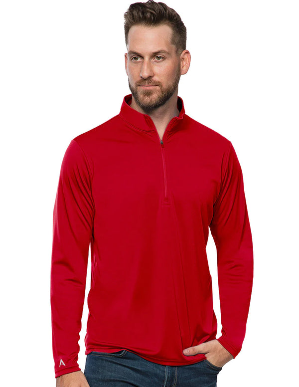 Antigua: Men's Essentials 1/4 Zip Pullover - Tribute Dark Red 104644