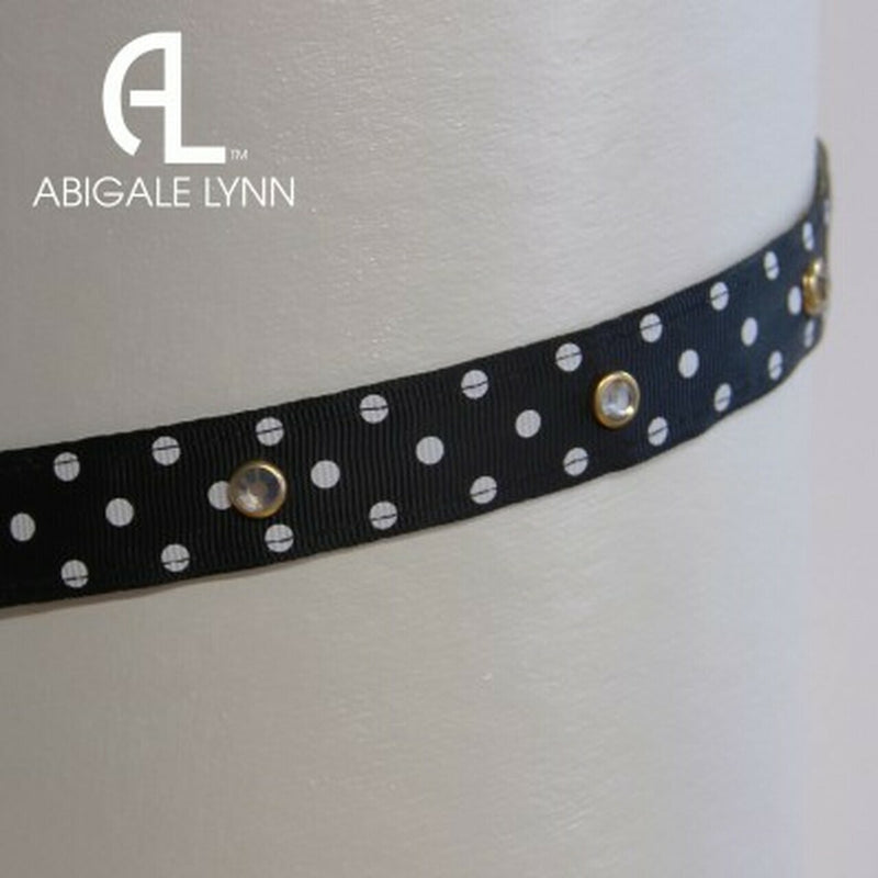 Abigale Lynn: Classic Twill White Visor with Black 3 Dot Velcro Band -SALE