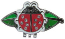 Navika: Ball Marker & Hat Clip - Ladybug on Leaf (Red)