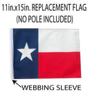 SSP Flags: 11x15 inch Golf Cart Replacement Flag - Texas