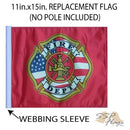SSP Flags: 11x15 inch Golf Cart Replacement Flag - Fire Dept