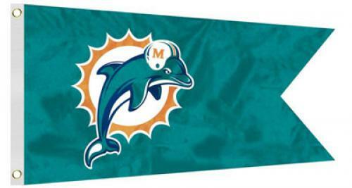 Miami Dolphins NFL Pennant Golf Cart Flag 12' x 18' by Bag Boy