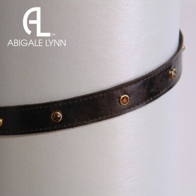 Abigale Lynn Visor Band - Espresso Leather