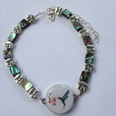 One Putt Designs - Abalone & Sunshne Ball Marker Ankle Bracelet