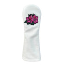 Sunfish: Genuine Leather Augusta Azalea Headcovers and Alignment Stick Golf Club Headcovers