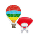 Navika: Glitzy Ball Marker & Hat Clip - Hot Air Balloon