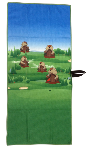 Dancing Gopher Waffle Golf Towel by ReadyGOLF