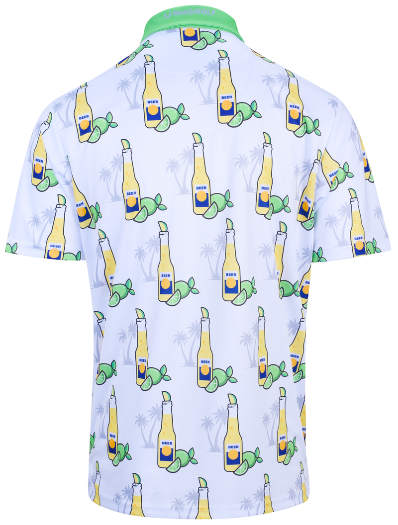 Beer O'Clock Somewhere Mens Golf Polo Shirt by ReadyGOLF