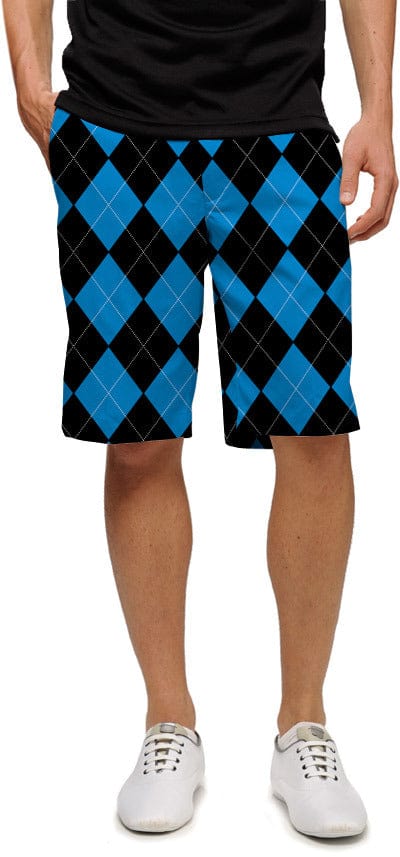 Carolina Black Blue Argyle Mens Shorts by Loudmouth Golf