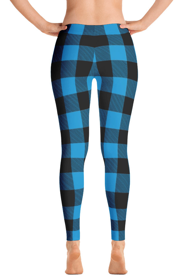 ReadyGOLF: Lumberjack Blue Women's All-Over Leggings