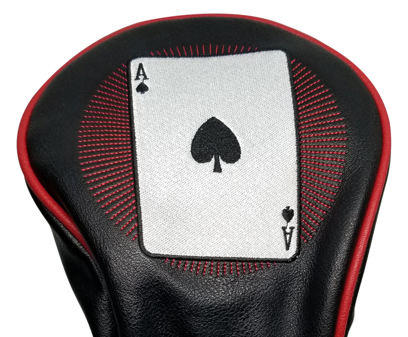 Casino: Ace of Spades Embroidered Driver Headcover by ReadyGOLF