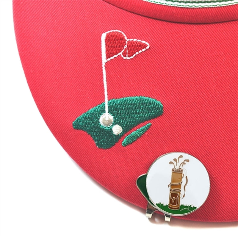 Navika: Ball Marker & Hat Clip - Vintage Golf Bag