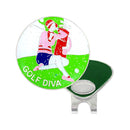 Navika: Glitzy Ball Marker & Hat Clip - Golf Diva