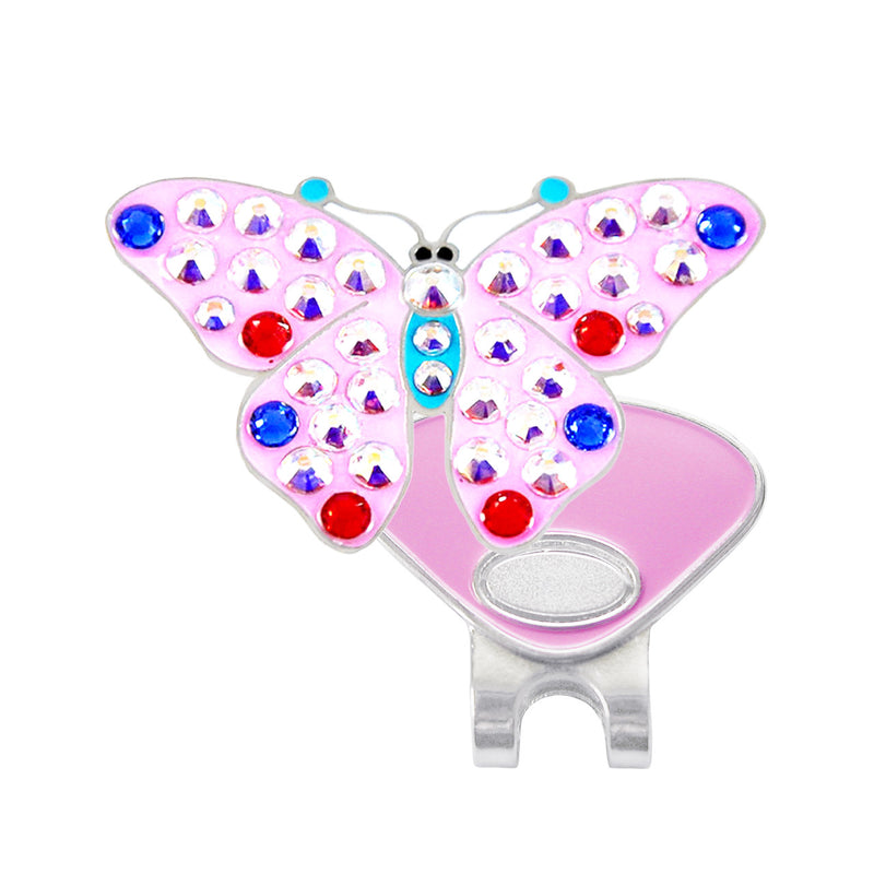 Navika Crystal Ball Marker & Hat Clip  - Pink Butterfly