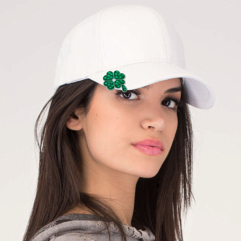Navika Crystal Ball Marker with Hat Clip  - Good Luck 4-Leaf Clover