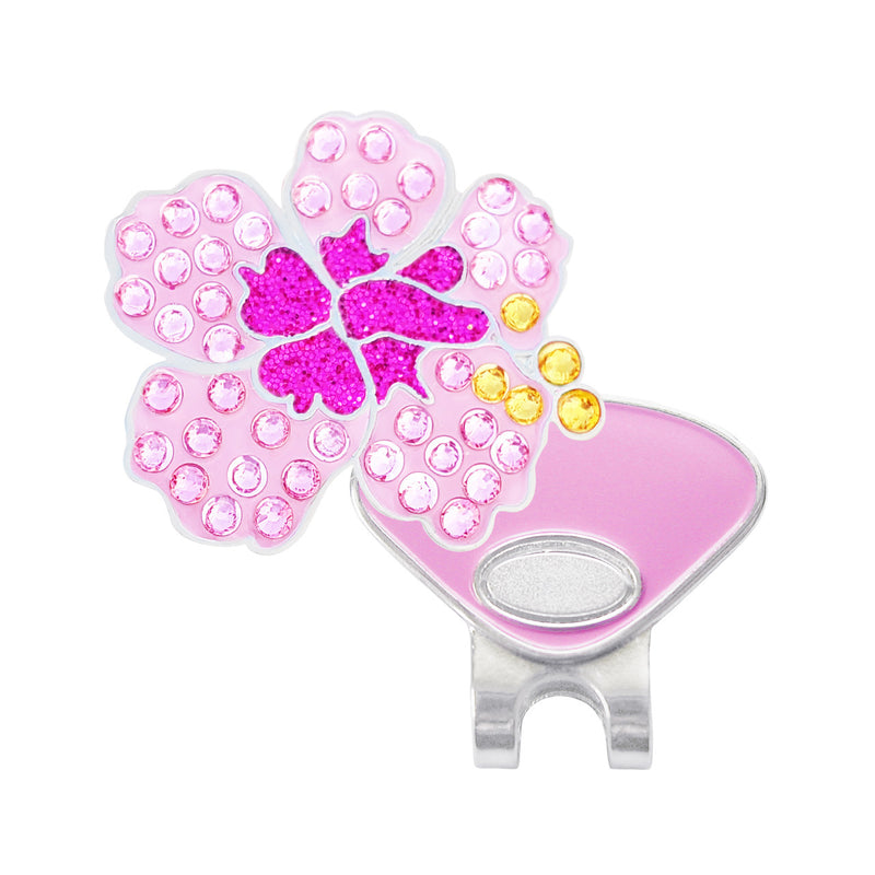 Navika Crystal Ball Marker & Hat Clip  - Pink Hibiscus
