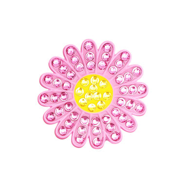 Navika: Swarovski Crystals Ball Marker & Hat Clip - Sunflower (Pink)