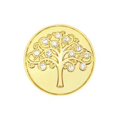 Navika Crystal Ball Marker with Hat Clip - Tree of Life (Gold Plated)