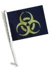 SSP Flags: Car Flag with Pole - Biohazard Yellow