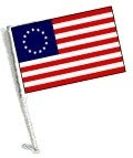 SSP Flags: Car Flag with Pole - Betsy Ross
