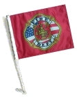 SSP Flags: Car Flag with Pole - Fire Dept