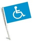 SSP Flags: Car Flag with Pole - Handicap