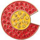 ReadyGolf: Colorado Ball Marker & Hat Clip with Crystals