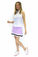 Golftini: Women's Sleeveless Ruffle Tech Polo - White