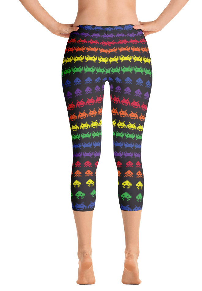 ReadyGOLF: Invaders from Space Womens Capri Leggings