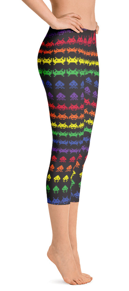 ReadyGOLF: Invaders from Space Womens Capri Leggings