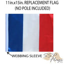 SSP Flags: 11x15 inch Golf Cart Replacement Flag - France