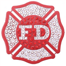 ReadyGolf: Fire Department Ball Marker & Hat Clip with Crystals